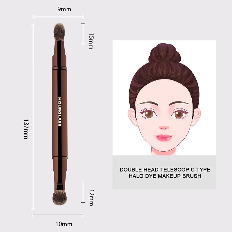 HOURGLASS 4/2 head multifunction hidden makeup brush, for powder foundation concealer eye shadow,good for travel and gift