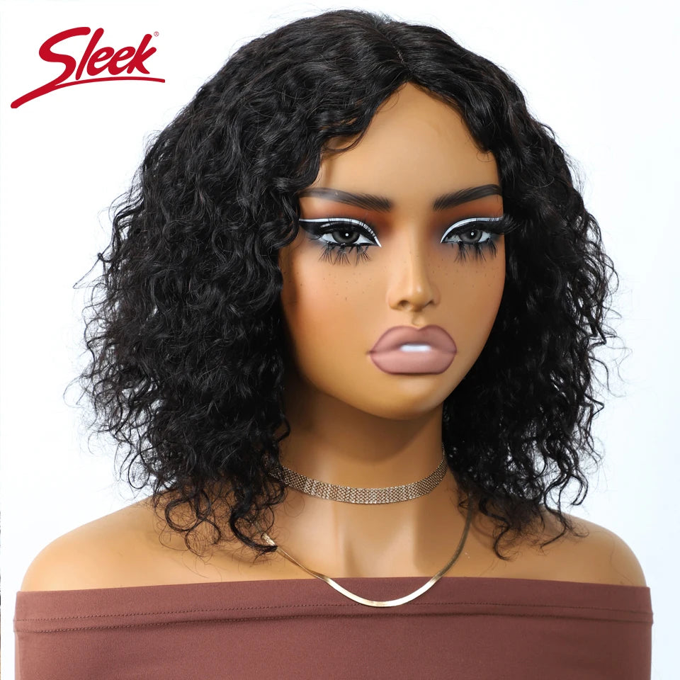Sleek Brazilian P4/30/27 Jerry Curl Bob Wigs Nature Remy Black Dark Human Hair Bob Wigs Water Wave Lace Front Part Highlight Wig
