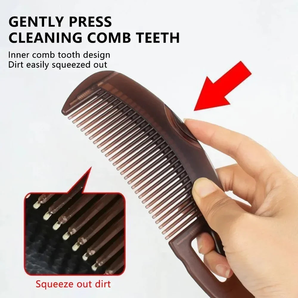 1Pc Dandruff Removal Scalp Hair Combs Hair Dressing Combs Self-Cleaning Anti-Static Massage Brushes Hair Styling Tools Salon New