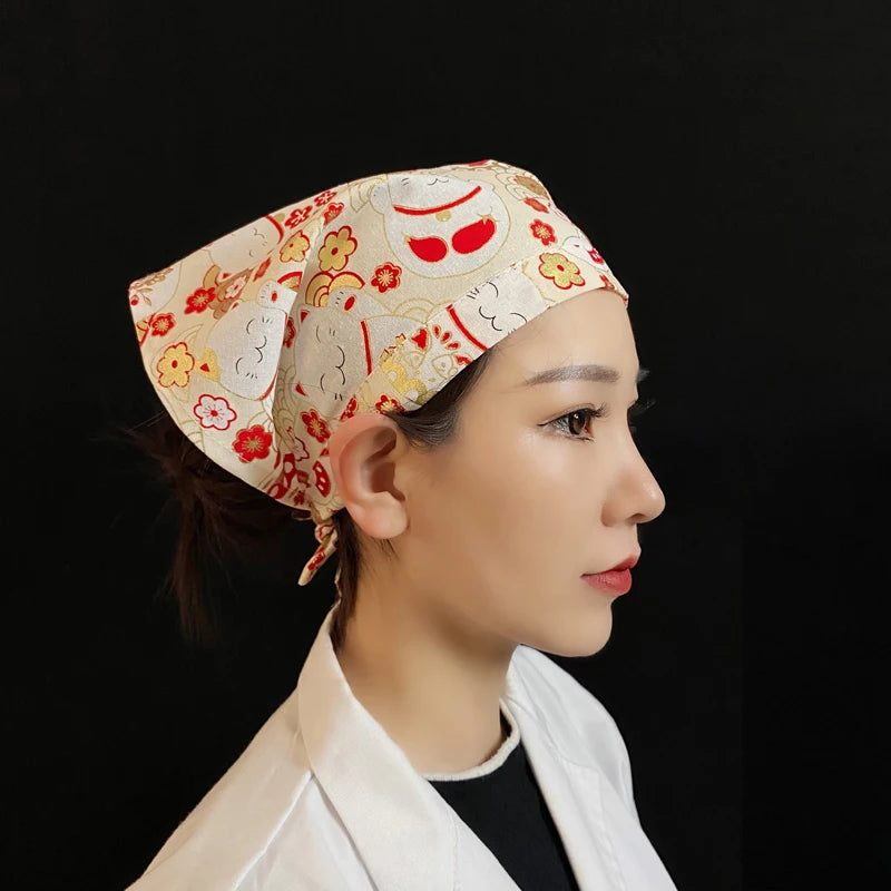 Japanese Chef Hat Kitchen Restaurant Waiter Sushi Caps Cuisine Cook Headscarf Food Service Work Uniform Cap Pirate Hat