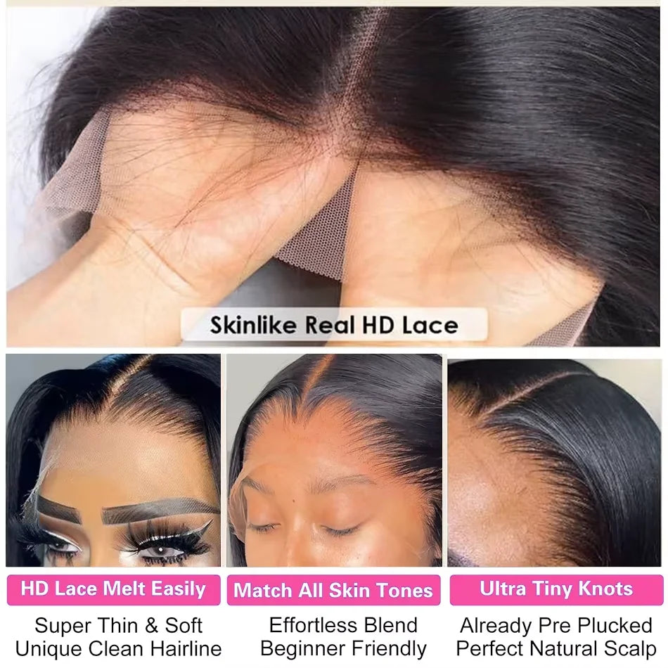 Bob Wig Human Hair Lace Front Wigs Human Hair 100% Human Hair Wigs Hd Transparent 13X4 Straight Lace Frontal Bob Wigs Cheap wigs