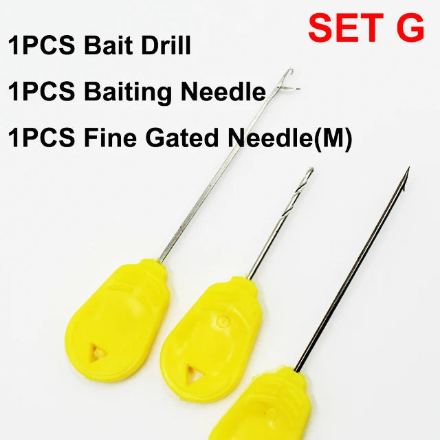 3PCS Carp Fishing Tools Kit Crochet Hook Stringer Bait Needles Pop Up Boilies Splicing Pins Needle For Carp Fishing Rigs Tackle