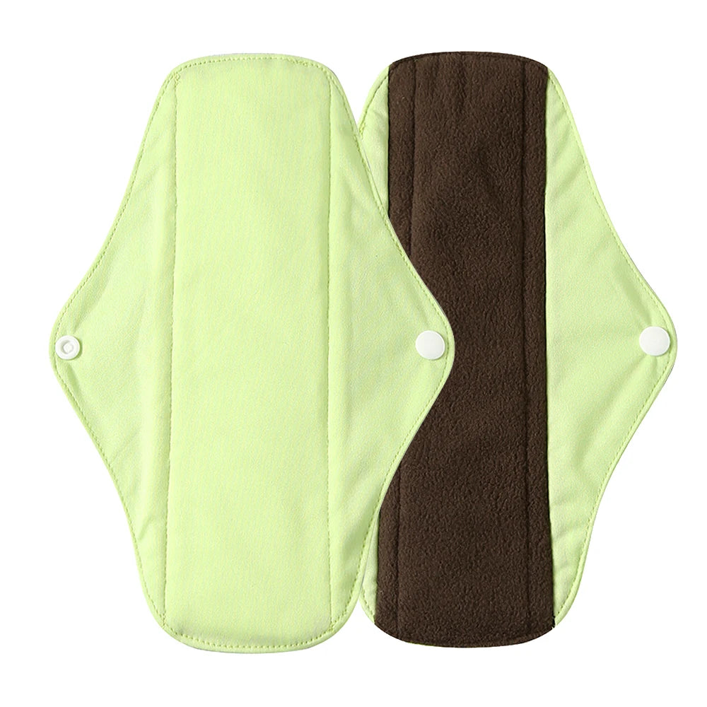 Sanitary Pad Regular Flow Washable Menstrual Napkins Bamboo Charcoal Women Menstrual Feminine Pads Cloth Towel Postpartum Pad