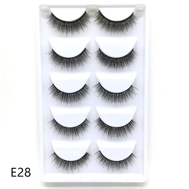 NEW 38 Style 5 Pairs Eyelash Natural 3D Mink False Eyelashes Makeup Fake Eye Lashes Faux Cils Make Up Beauty Tools Wholesale