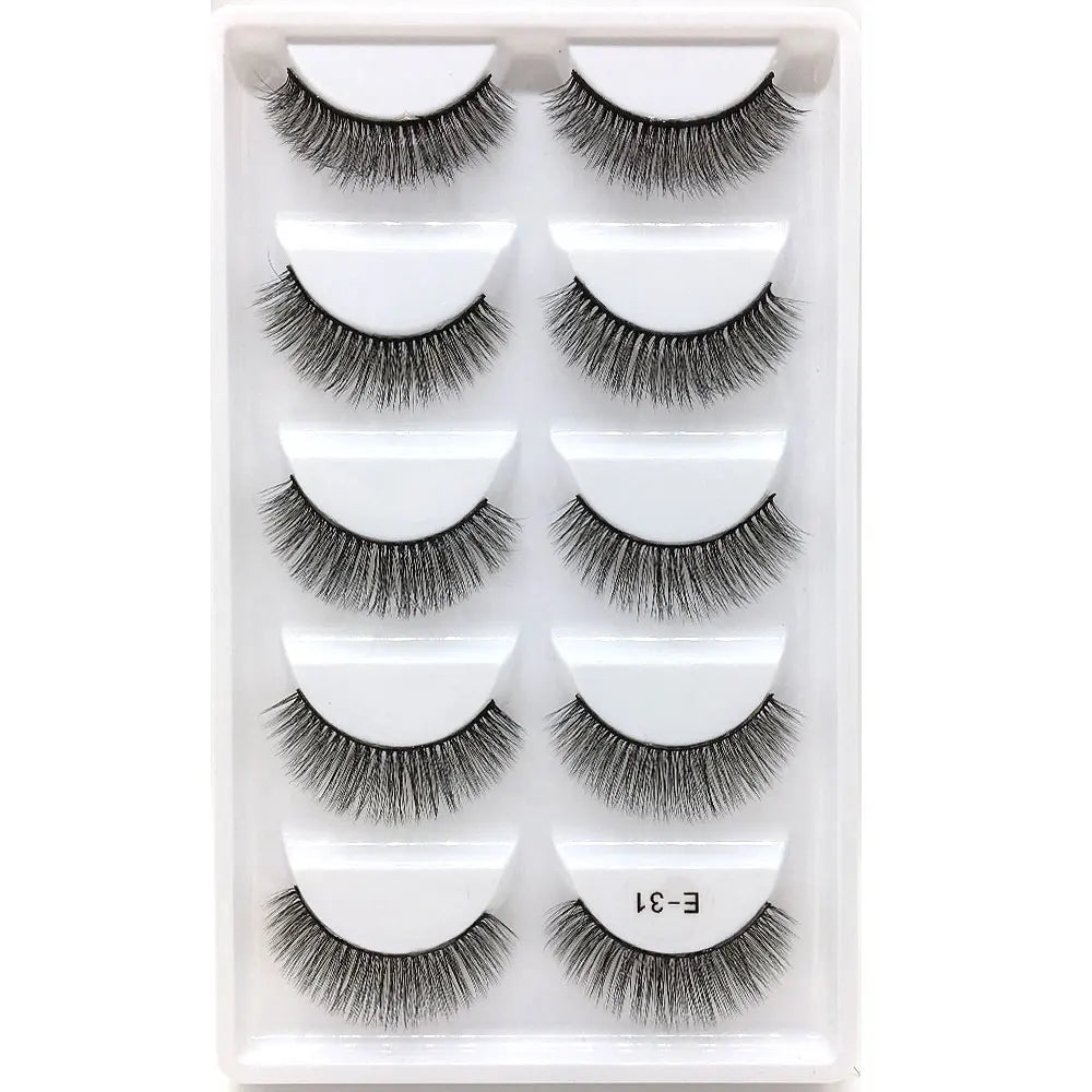 NEW 38 Style 5 Pairs Eyelash Natural 3D Mink False Eyelashes Makeup Fake Eye Lashes Faux Cils Make Up Beauty Tools Wholesale