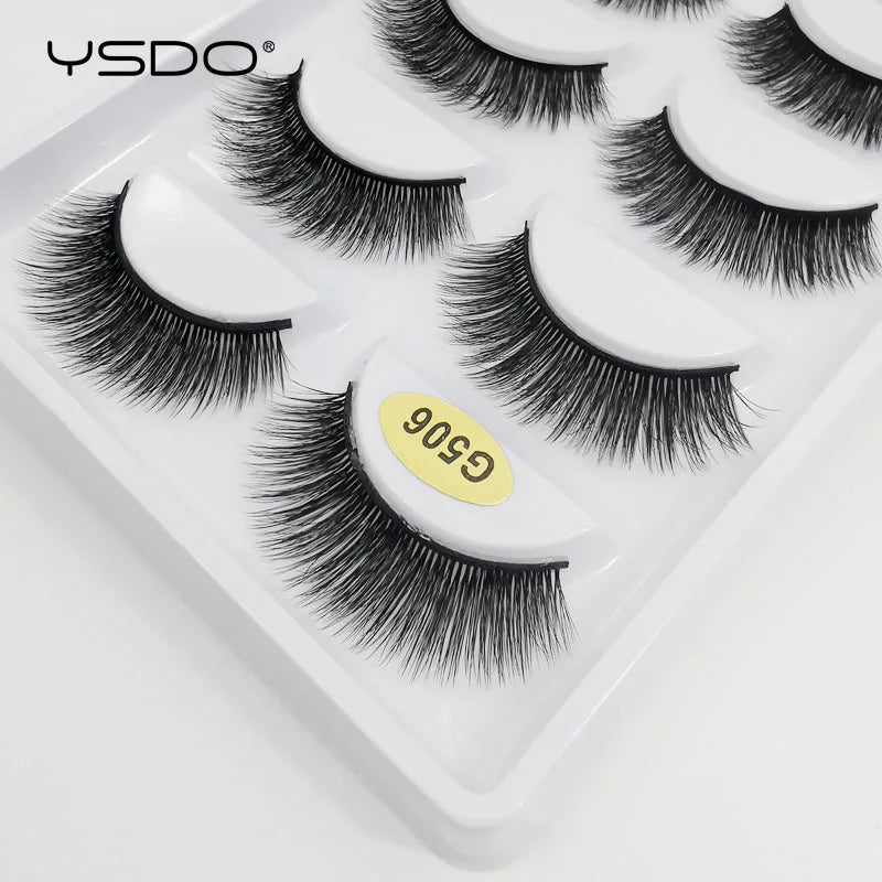 5 Pairs Eyelashes 3d Mink Lashes Eyelash Extension Natural False Eyelashes Volume Lashes Maquillaje Mink Eyelashes Makeup Cilios