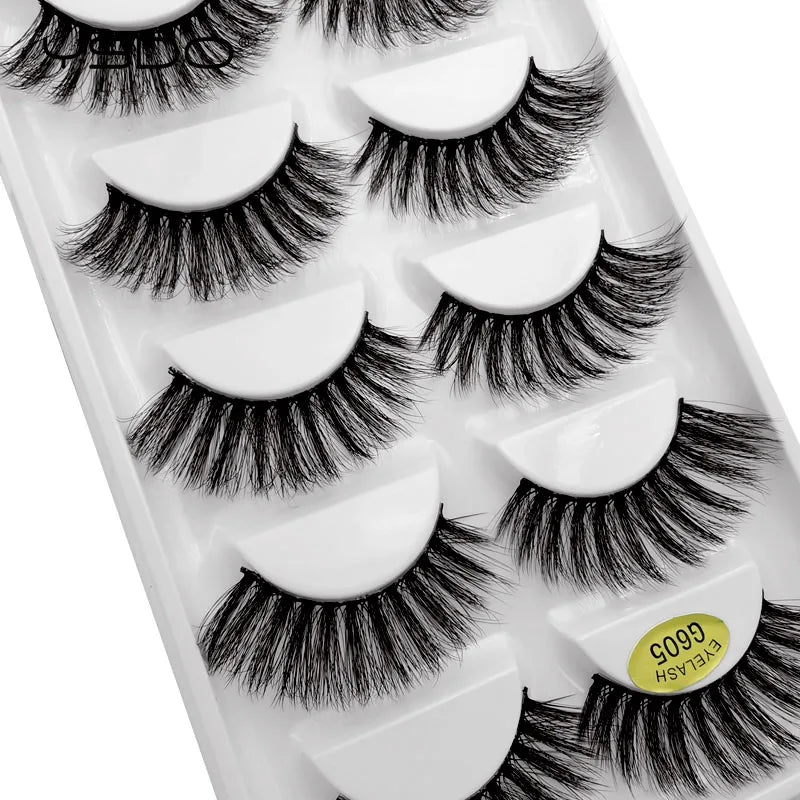 5 Pairs Eyelashes 3d Mink Lashes Eyelash Extension Natural False Eyelashes Volume Lashes Maquillaje Mink Eyelashes Makeup Cilios