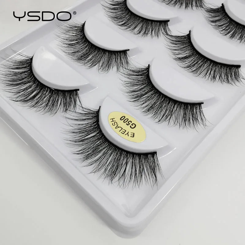 5 Pairs Eyelashes 3d Mink Lashes Eyelash Extension Natural False Eyelashes Volume Lashes Maquillaje Mink Eyelashes Makeup Cilios