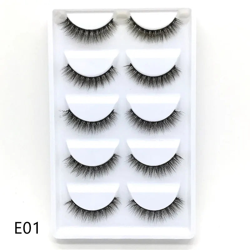 NEW 38 Style 5 Pairs Eyelash Natural 3D Mink False Eyelashes Makeup Fake Eye Lashes Faux Cils Make Up Beauty Tools Wholesale