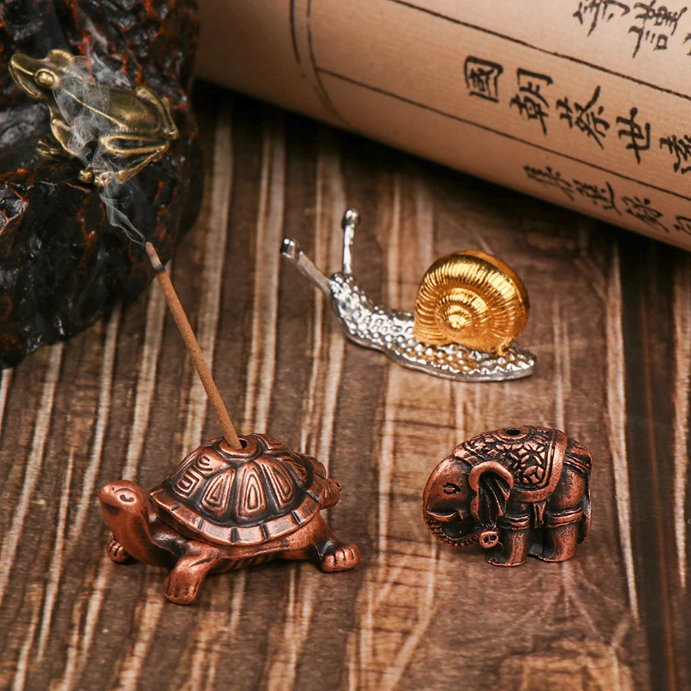 1 Pcs Snail Turtle Shape Portable Incense Censer Stick Holder Burner Stand Sandalwood Holder Teahouse Home Christmas Decoration