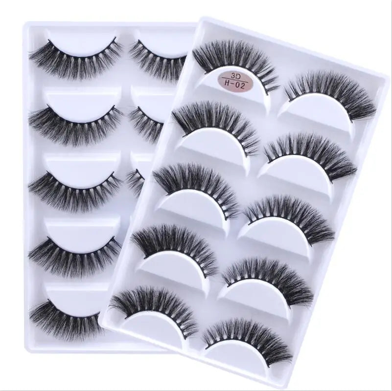 NEW 38 Style 5 Pairs Eyelash Natural 3D Mink False Eyelashes Makeup Fake Eye Lashes Faux Cils Make Up Beauty Tools Wholesale