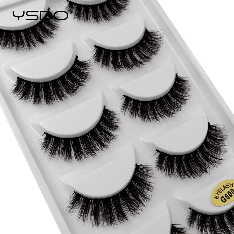 5 Pairs Eyelashes 3d Mink Lashes Eyelash Extension Natural False Eyelashes Volume Lashes Maquillaje Mink Eyelashes Makeup Cilios