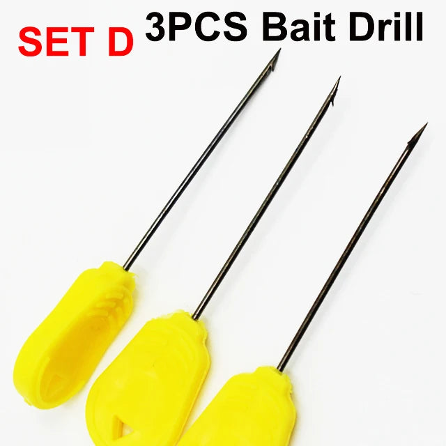 3PCS Carp Fishing Tools Kit Crochet Hook Stringer Bait Needles Pop Up Boilies Splicing Pins Needle For Carp Fishing Rigs Tackle