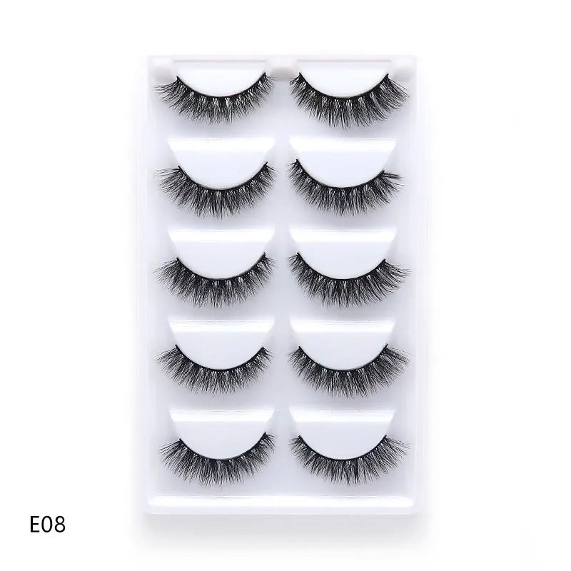 NEW 38 Style 5 Pairs Eyelash Natural 3D Mink False Eyelashes Makeup Fake Eye Lashes Faux Cils Make Up Beauty Tools Wholesale