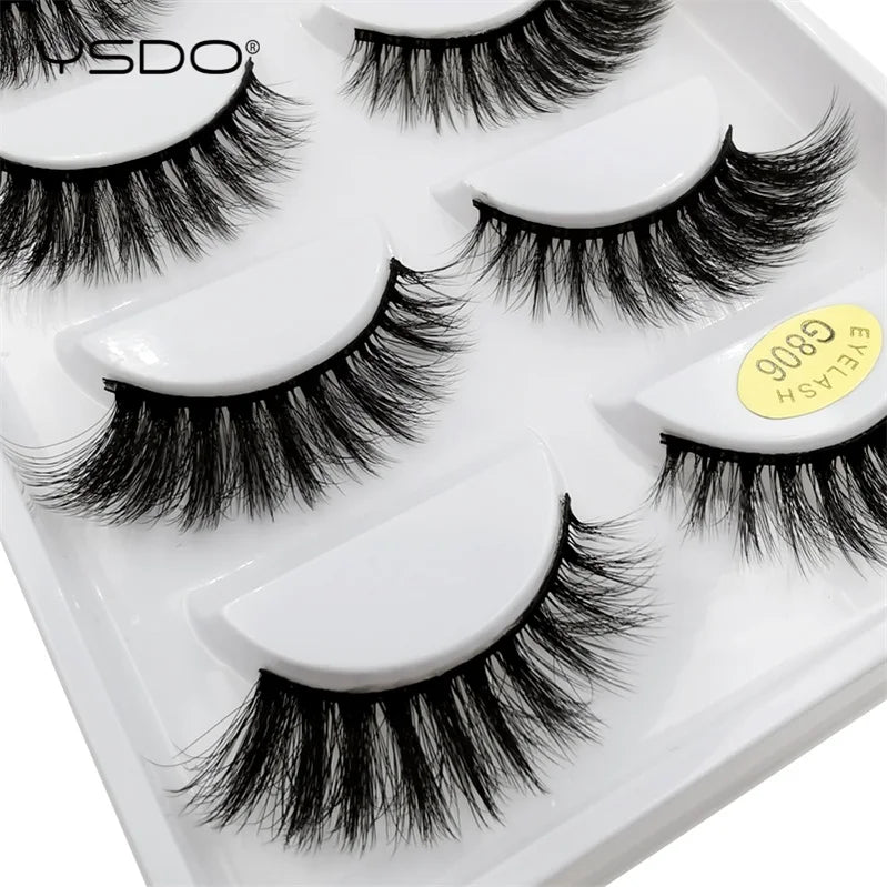 5 Pairs Eyelashes 3d Mink Lashes Eyelash Extension Natural False Eyelashes Volume Lashes Maquillaje Mink Eyelashes Makeup Cilios