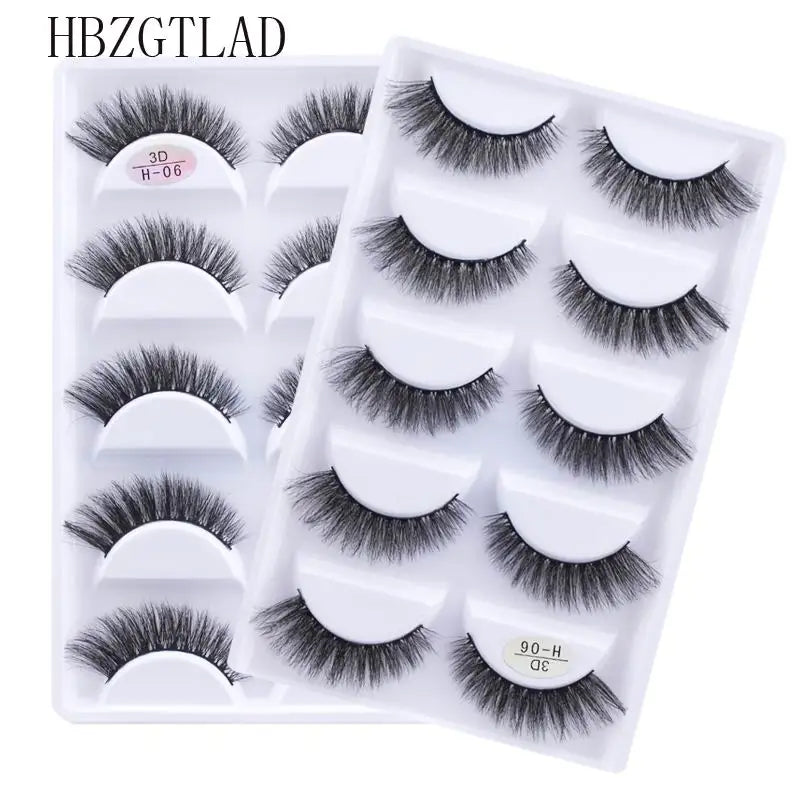 NEW 38 Style 5 Pairs Eyelash Natural 3D Mink False Eyelashes Makeup Fake Eye Lashes Faux Cils Make Up Beauty Tools Wholesale