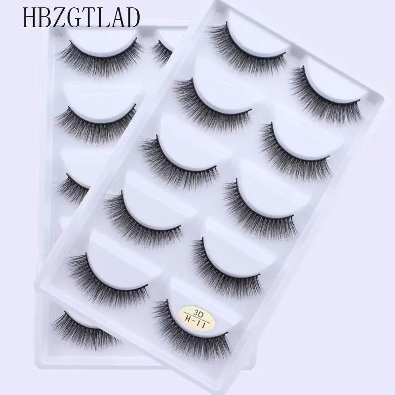 NEW 38 Style 5 Pairs Eyelash Natural 3D Mink False Eyelashes Makeup Fake Eye Lashes Faux Cils Make Up Beauty Tools Wholesale