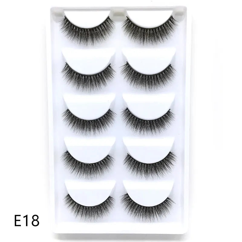 NEW 38 Style 5 Pairs Eyelash Natural 3D Mink False Eyelashes Makeup Fake Eye Lashes Faux Cils Make Up Beauty Tools Wholesale