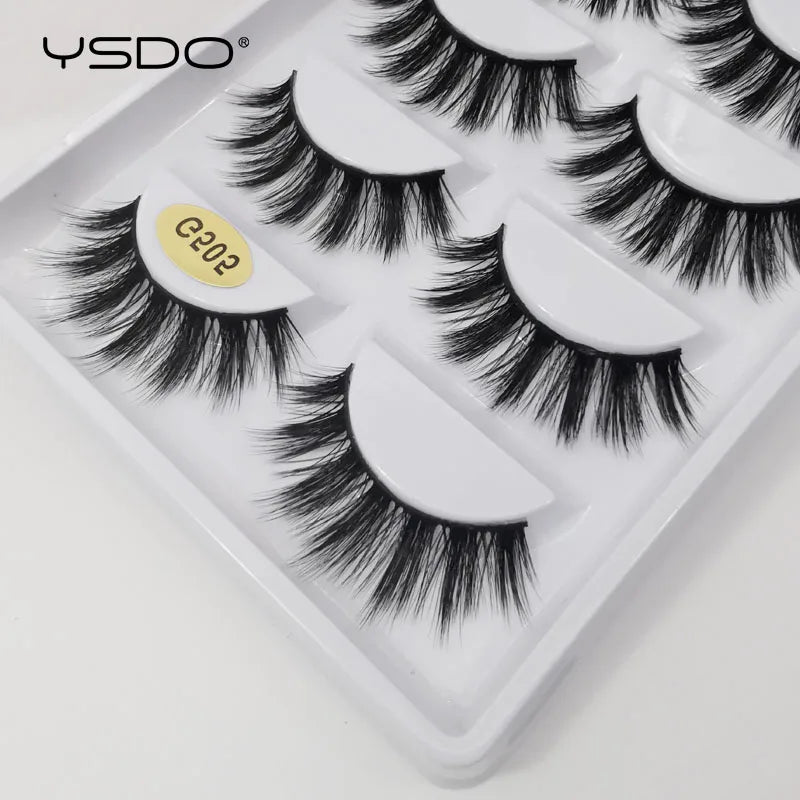 5 Pairs Eyelashes 3d Mink Lashes Eyelash Extension Natural False Eyelashes Volume Lashes Maquillaje Mink Eyelashes Makeup Cilios