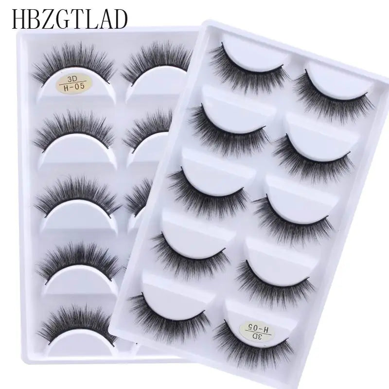 NEW 38 Style 5 Pairs Eyelash Natural 3D Mink False Eyelashes Makeup Fake Eye Lashes Faux Cils Make Up Beauty Tools Wholesale