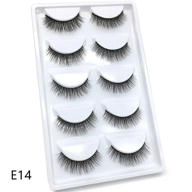 NEW 38 Style 5 Pairs Eyelash Natural 3D Mink False Eyelashes Makeup Fake Eye Lashes Faux Cils Make Up Beauty Tools Wholesale