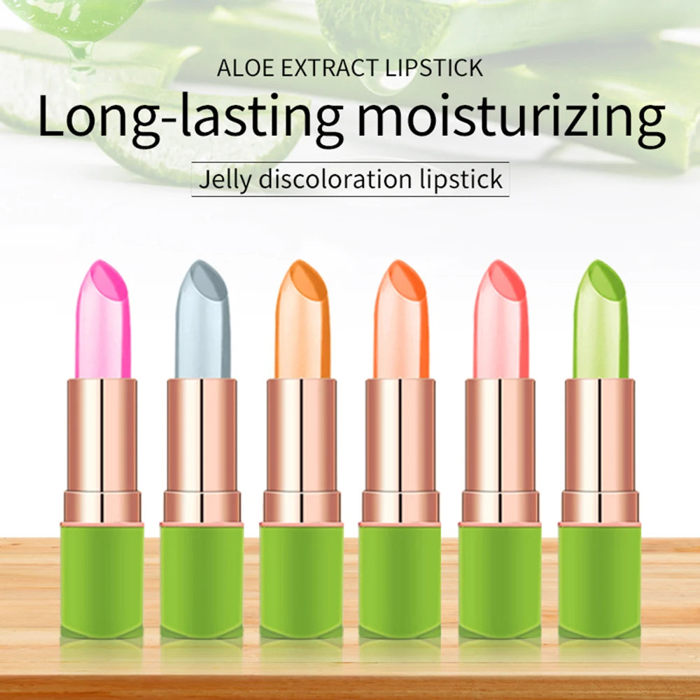 VIBELY New 7 Color Color Mood Changing Lip Balm Natural Aloe Vera Lipstick Long Lasting Moisturizing Makeup Cosmetics for Women