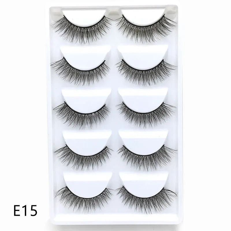 NEW 38 Style 5 Pairs Eyelash Natural 3D Mink False Eyelashes Makeup Fake Eye Lashes Faux Cils Make Up Beauty Tools Wholesale