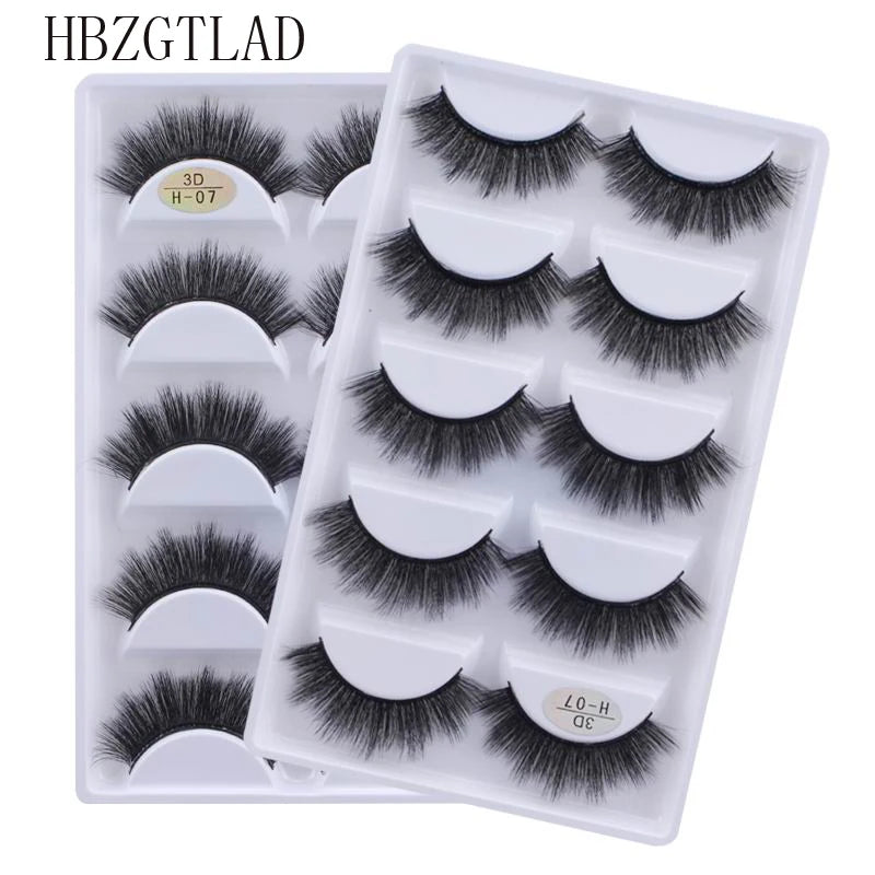 NEW 38 Style 5 Pairs Eyelash Natural 3D Mink False Eyelashes Makeup Fake Eye Lashes Faux Cils Make Up Beauty Tools Wholesale