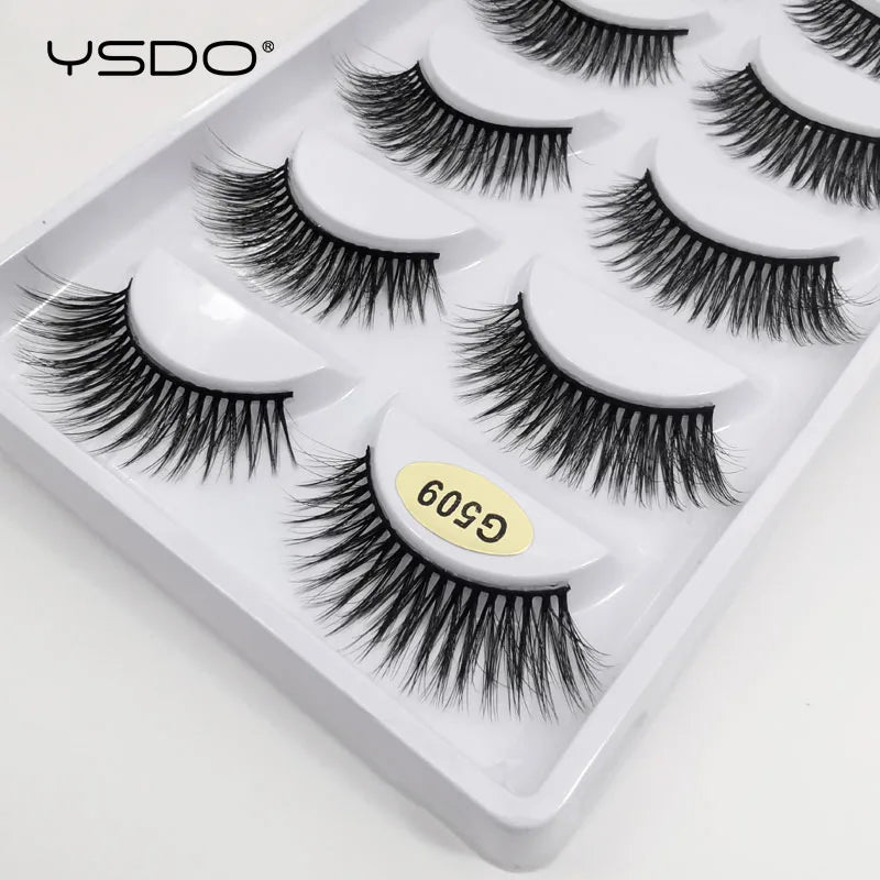 5 Pairs Eyelashes 3d Mink Lashes Eyelash Extension Natural False Eyelashes Volume Lashes Maquillaje Mink Eyelashes Makeup Cilios