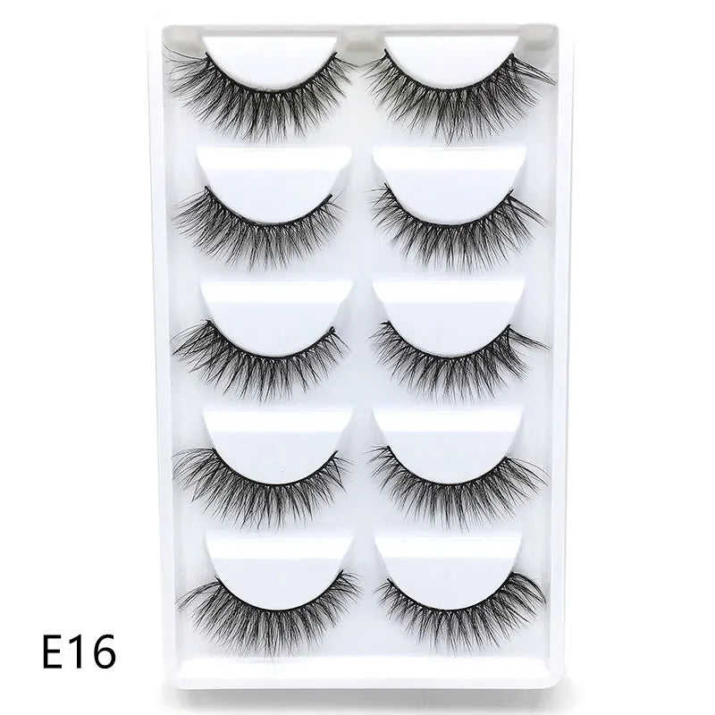 NEW 38 Style 5 Pairs Eyelash Natural 3D Mink False Eyelashes Makeup Fake Eye Lashes Faux Cils Make Up Beauty Tools Wholesale