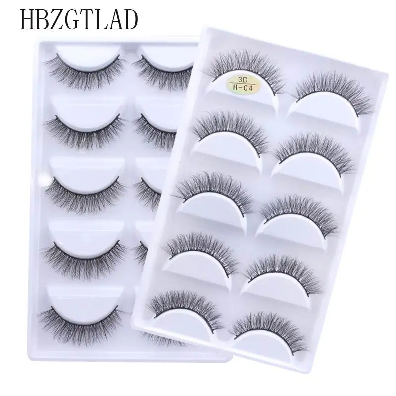 NEW 38 Style 5 Pairs Eyelash Natural 3D Mink False Eyelashes Makeup Fake Eye Lashes Faux Cils Make Up Beauty Tools Wholesale