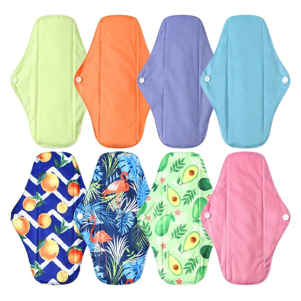 Sanitary Pad Regular Flow Washable Menstrual Napkins Bamboo Charcoal Women Menstrual Feminine Pads Cloth Towel Postpartum Pad