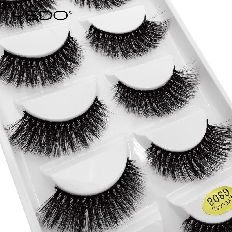 5 Pairs Eyelashes 3d Mink Lashes Eyelash Extension Natural False Eyelashes Volume Lashes Maquillaje Mink Eyelashes Makeup Cilios