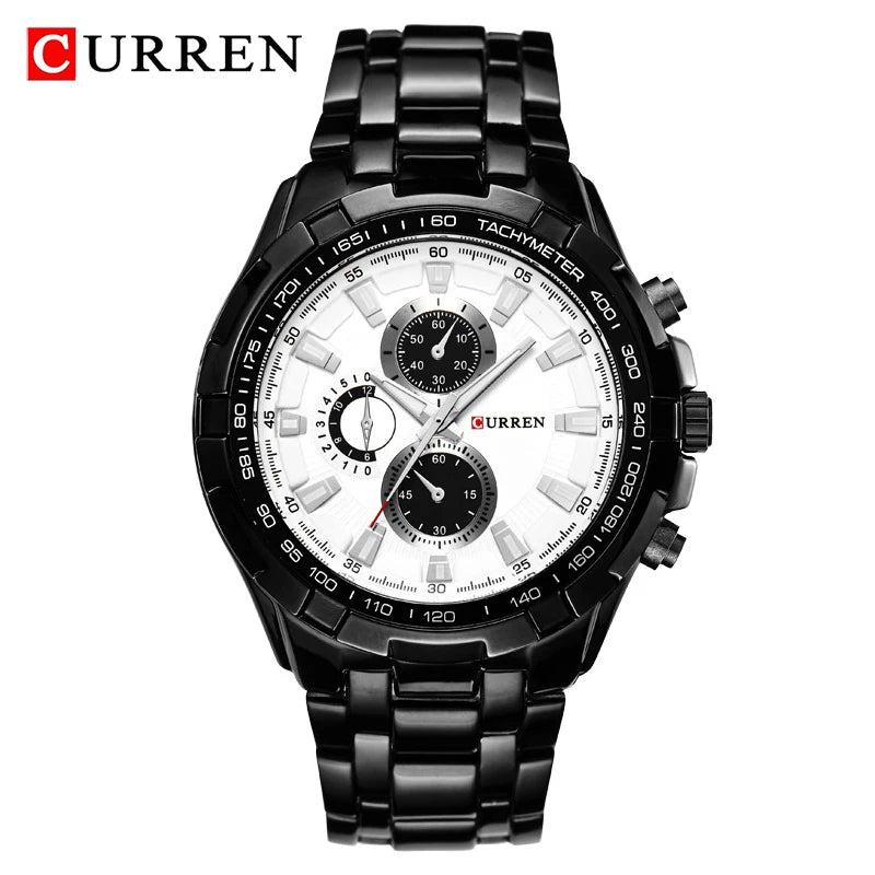 CURREN 8023 Quartz Watch Men Waterproof Sport Military Watches Mens Business Stainless Steel Wristwatch Male Clock reloj hombre