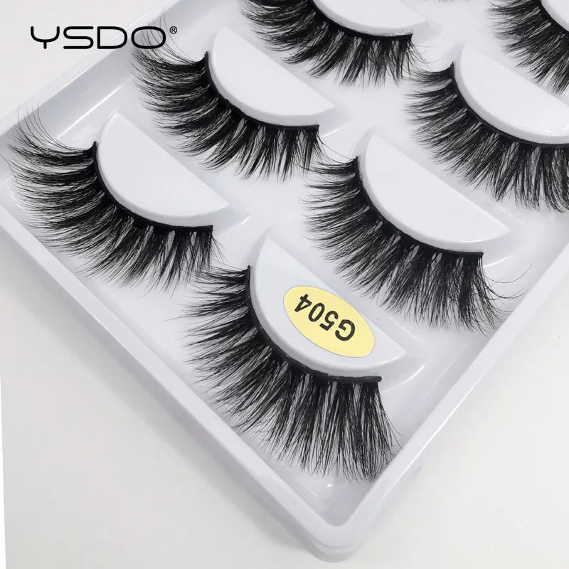 5 Pairs Eyelashes 3d Mink Lashes Eyelash Extension Natural False Eyelashes Volume Lashes Maquillaje Mink Eyelashes Makeup Cilios