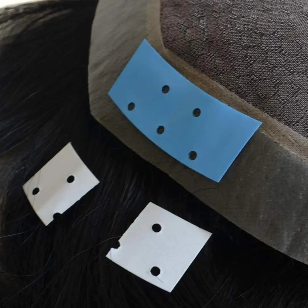 36pcs/lot  Strong Transparent Blue Double Sided Adhesive WIth Small Holes Wig Toupee Hair Piece Tape