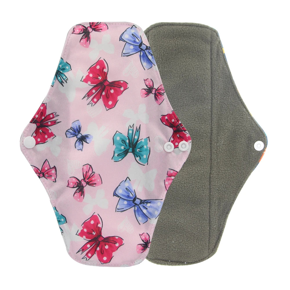 Sanitary Pad Regular Flow Washable Menstrual Napkins Bamboo Charcoal Women Menstrual Feminine Pads Cloth Towel Postpartum Pad