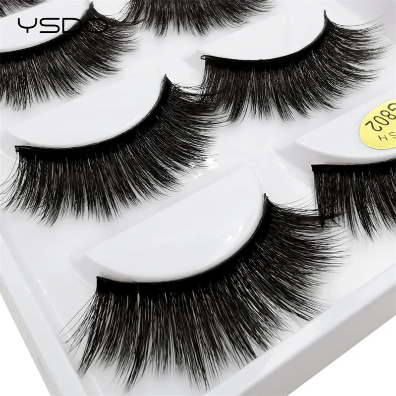 5 Pairs Eyelashes 3d Mink Lashes Eyelash Extension Natural False Eyelashes Volume Lashes Maquillaje Mink Eyelashes Makeup Cilios