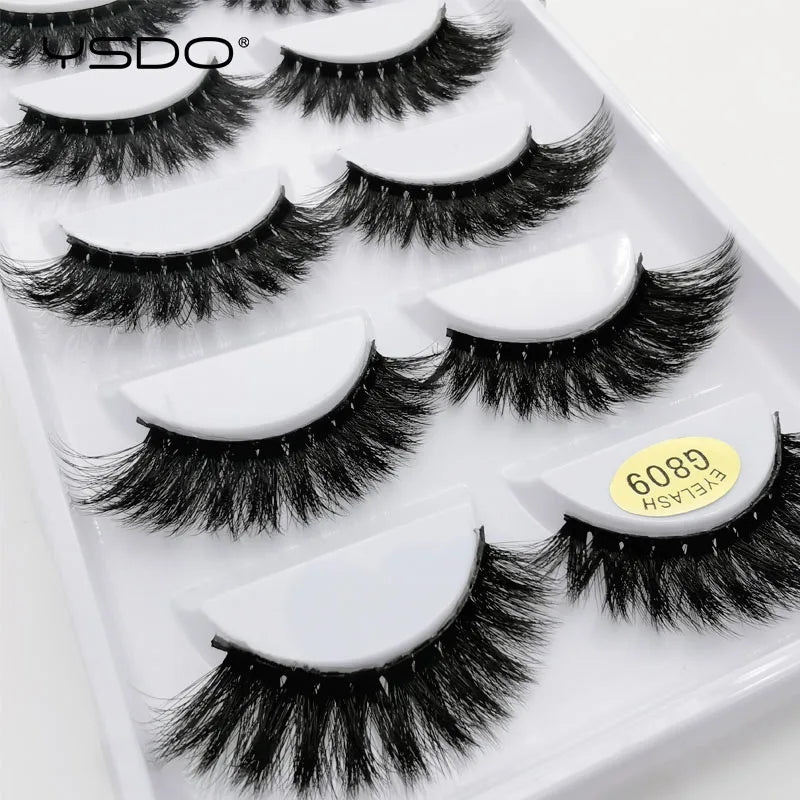 5 Pairs Eyelashes 3d Mink Lashes Eyelash Extension Natural False Eyelashes Volume Lashes Maquillaje Mink Eyelashes Makeup Cilios