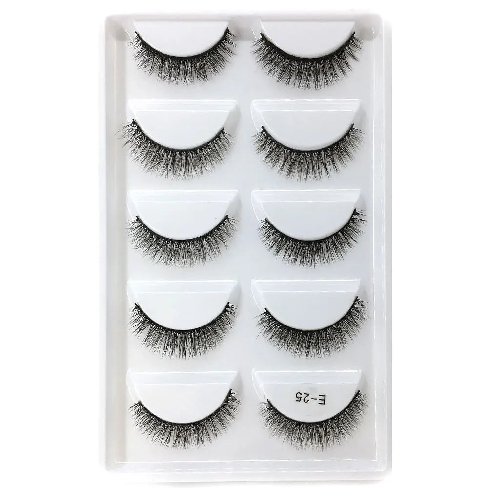 NEW 38 Style 5 Pairs Eyelash Natural 3D Mink False Eyelashes Makeup Fake Eye Lashes Faux Cils Make Up Beauty Tools Wholesale