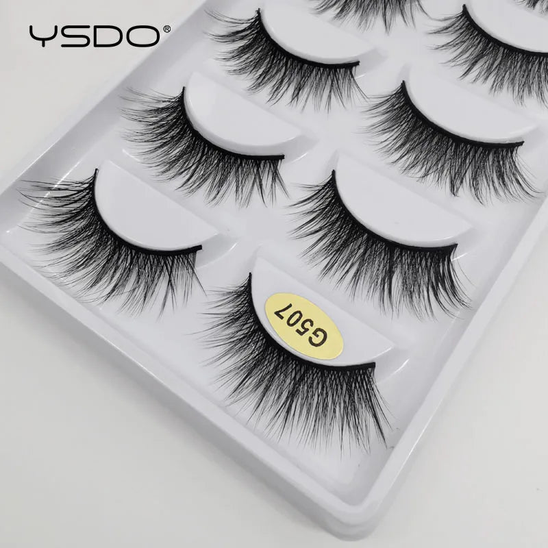 5 Pairs Eyelashes 3d Mink Lashes Eyelash Extension Natural False Eyelashes Volume Lashes Maquillaje Mink Eyelashes Makeup Cilios