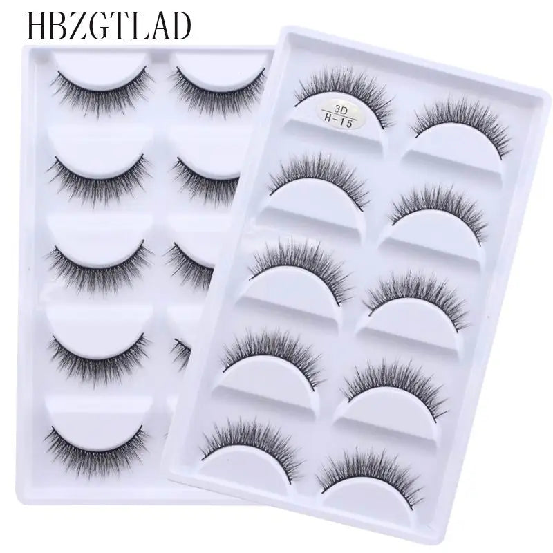 NEW 38 Style 5 Pairs Eyelash Natural 3D Mink False Eyelashes Makeup Fake Eye Lashes Faux Cils Make Up Beauty Tools Wholesale