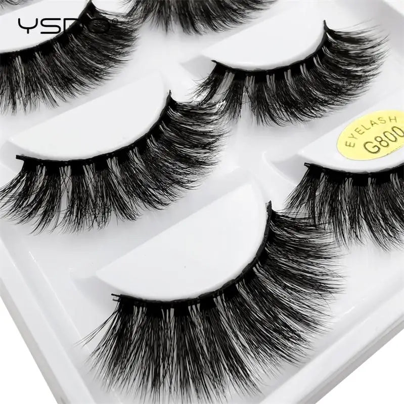 5 Pairs Eyelashes 3d Mink Lashes Eyelash Extension Natural False Eyelashes Volume Lashes Maquillaje Mink Eyelashes Makeup Cilios