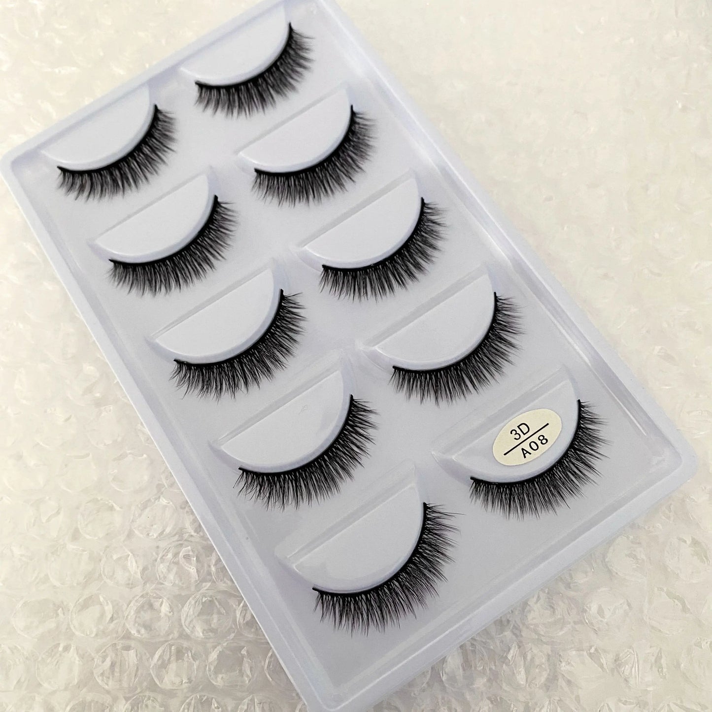 5 pairs 100% Real Mink Eyelashes Faux Cils Natural False Eyelashes 3d Mink Lashes Soft Eyelash Extension Makeup Cilio H13 E-08