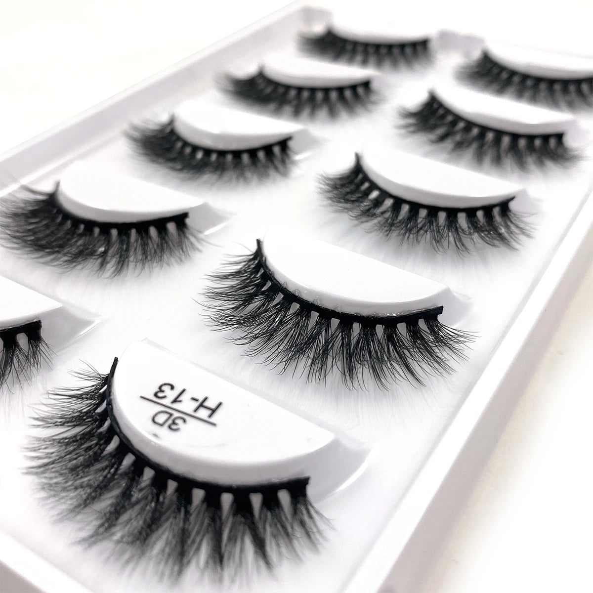 5 pairs 100% Real Mink Eyelashes Faux Cils Natural False Eyelashes 3d Mink Lashes Soft Eyelash Extension Makeup Cilio H13 E-08