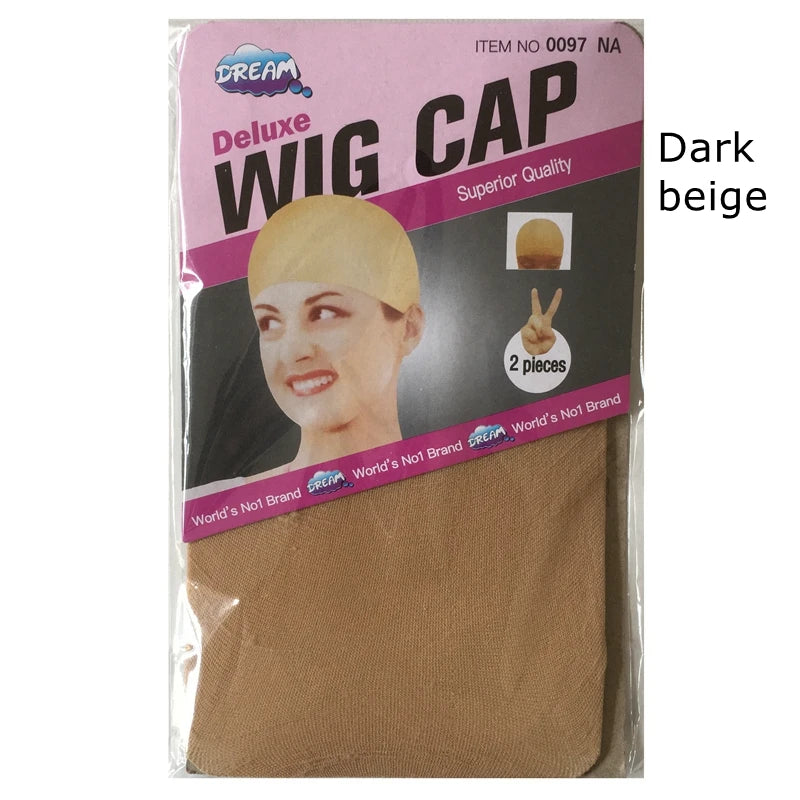 2 Pieces/pack Cheap Hair New Stocking Cap For Wigs Net For Wigs Bald Cap Nylon Stocking Wig Cap Stretchy