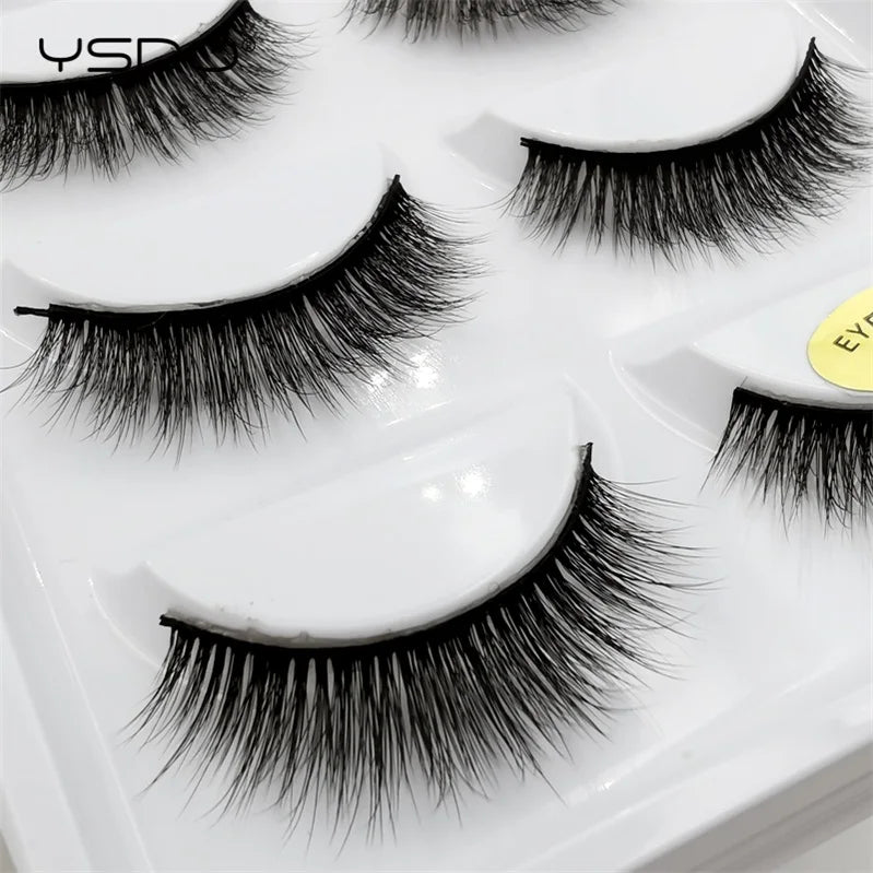 5 Pairs Eyelashes 3d Mink Lashes Eyelash Extension Natural False Eyelashes Volume Lashes Maquillaje Mink Eyelashes Makeup Cilios