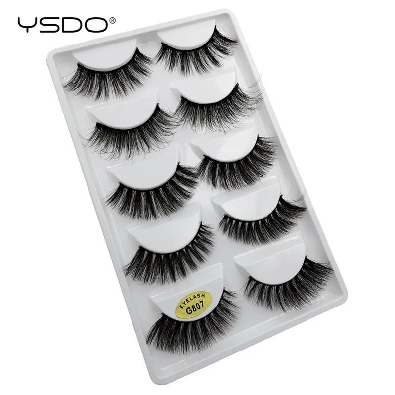 5 Pairs Eyelashes 3d Mink Lashes Eyelash Extension Natural False Eyelashes Volume Lashes Maquillaje Mink Eyelashes Makeup Cilios