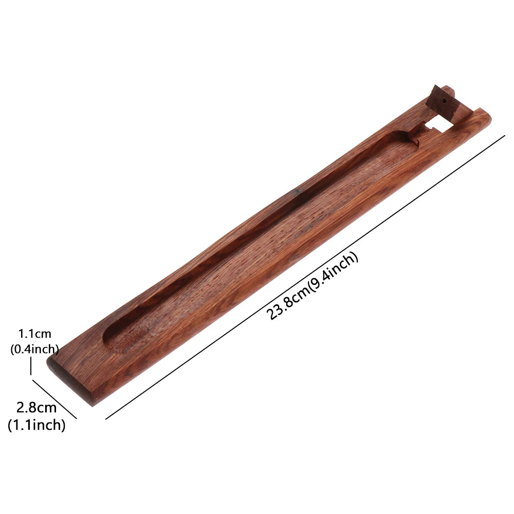 Retro Natural Plain Wooden/Bamboo Sticks Plate Incense Holder Elegant Fragrant Line Ware Burner Ash Catcher Base Home Decoration