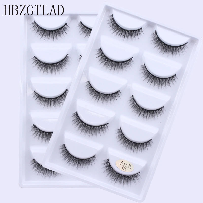 NEW 38 Style 5 Pairs Eyelash Natural 3D Mink False Eyelashes Makeup Fake Eye Lashes Faux Cils Make Up Beauty Tools Wholesale